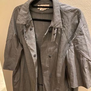 Marni Grey Virgin Wool Short Sleeve Overcoat